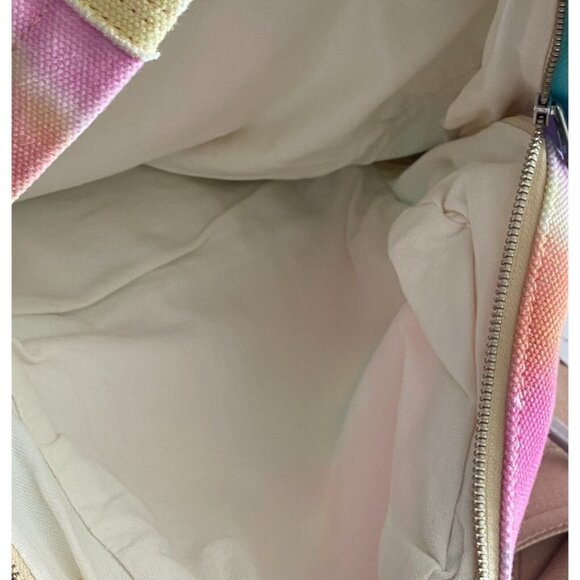 Urban Outfitters Tie Dye Distressed Canvas Backpack Large Pink Multicolor NWOT main image 4